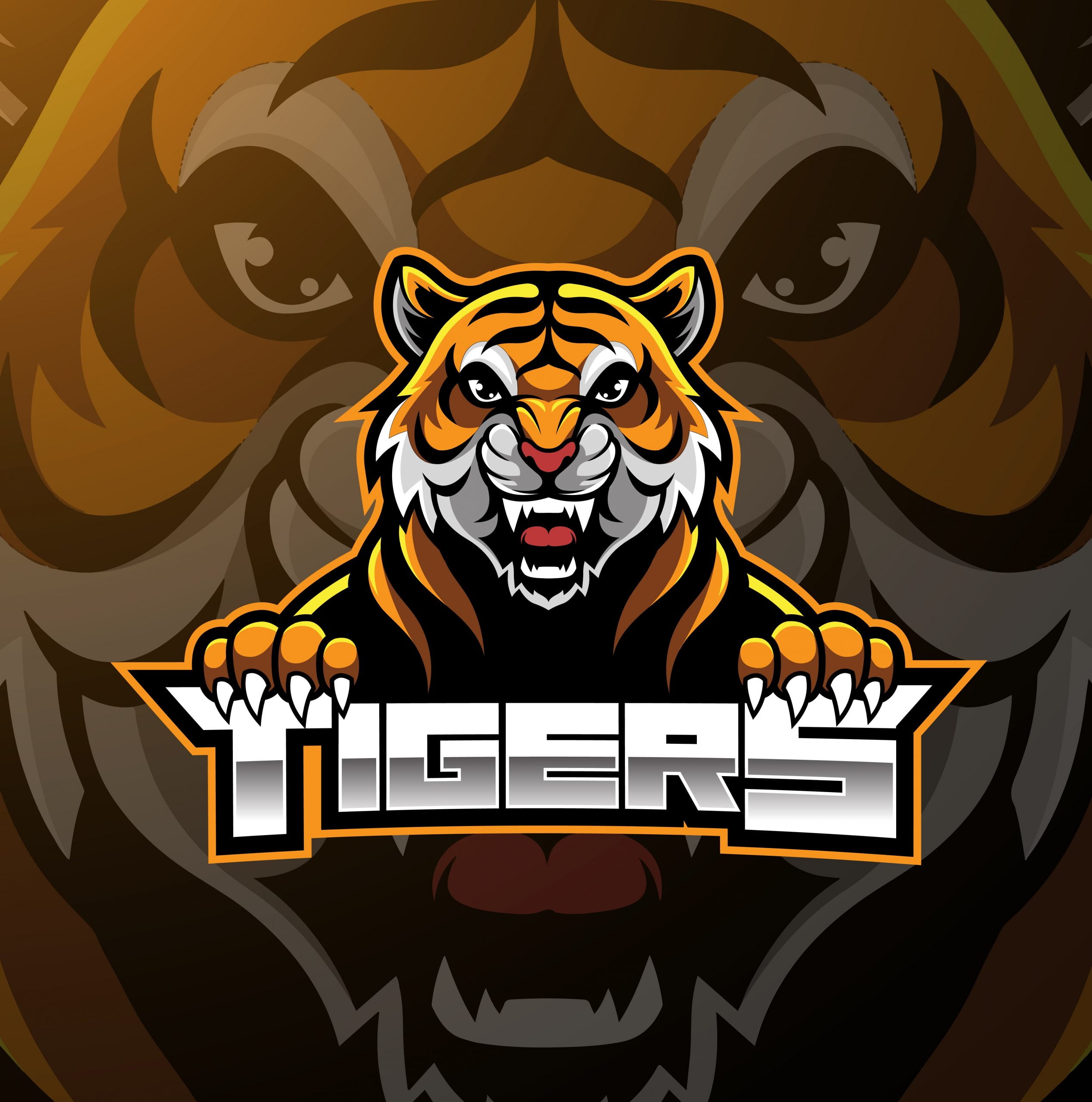 Retro TIGERS Mascot Digital Design Digital Download/ Tigers 