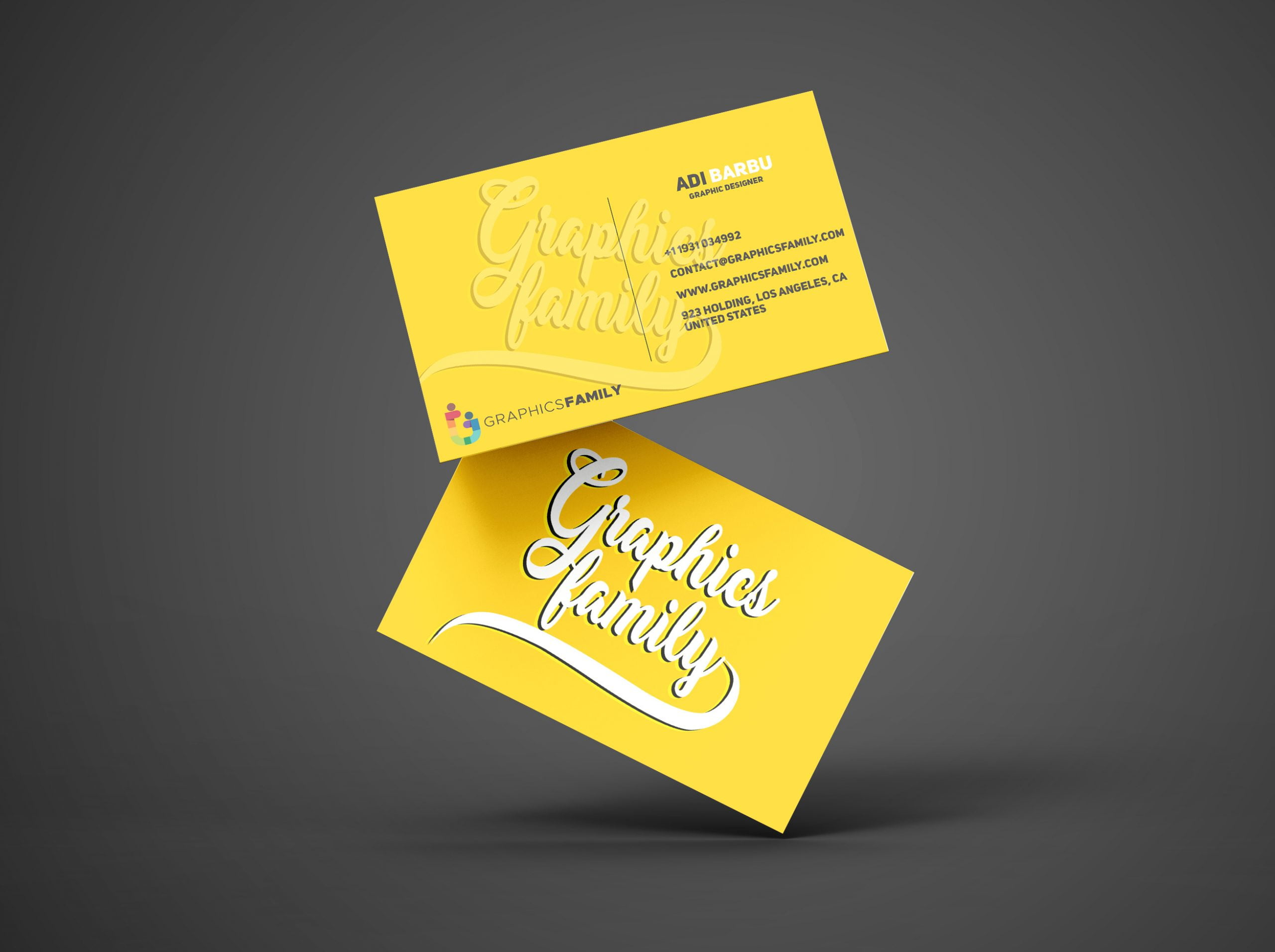 Business Card Mockup by GraphicsFamily