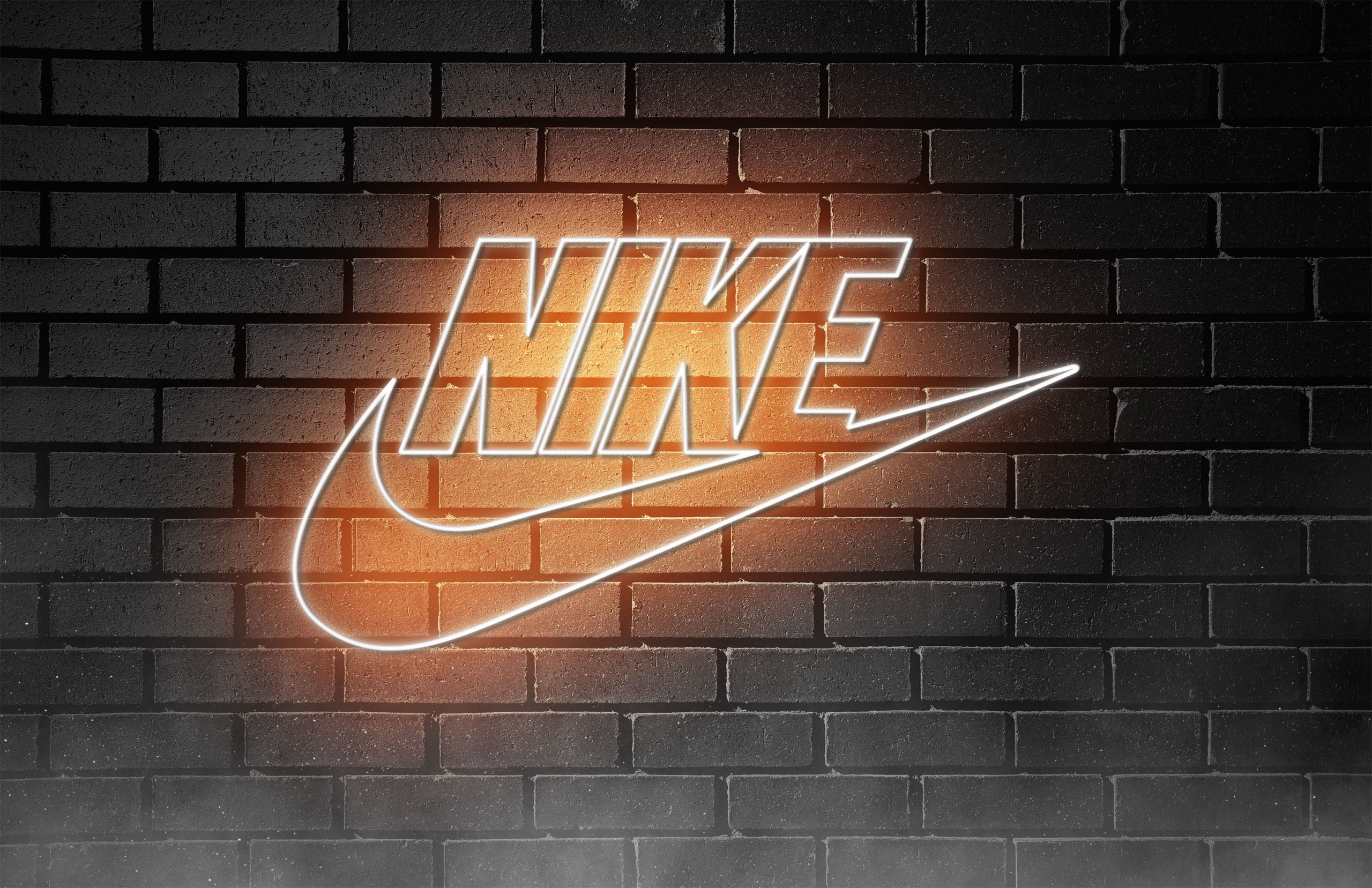 Neon Logo Mockup Nike