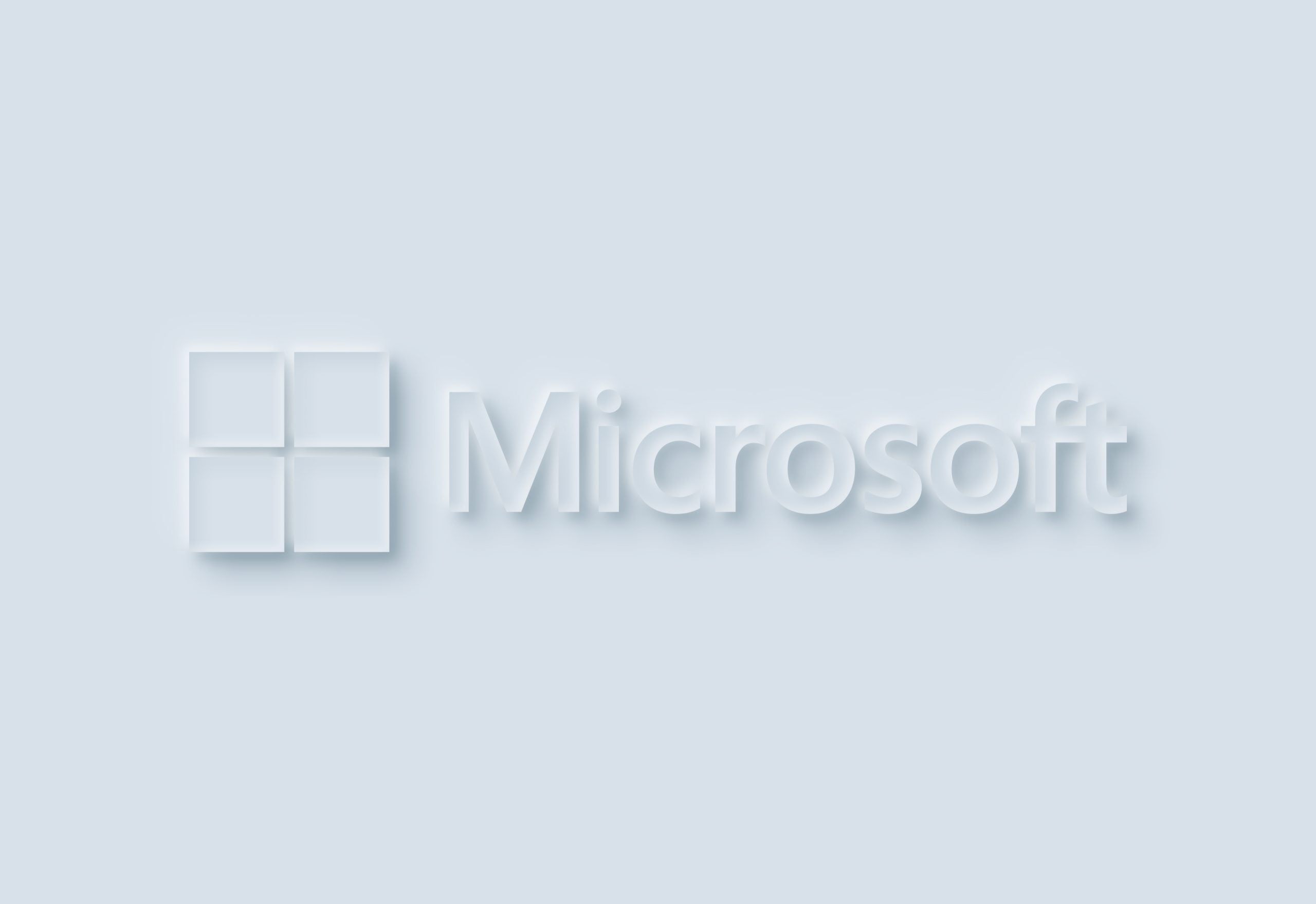 Neumorphism Logo Mockup Microsoft