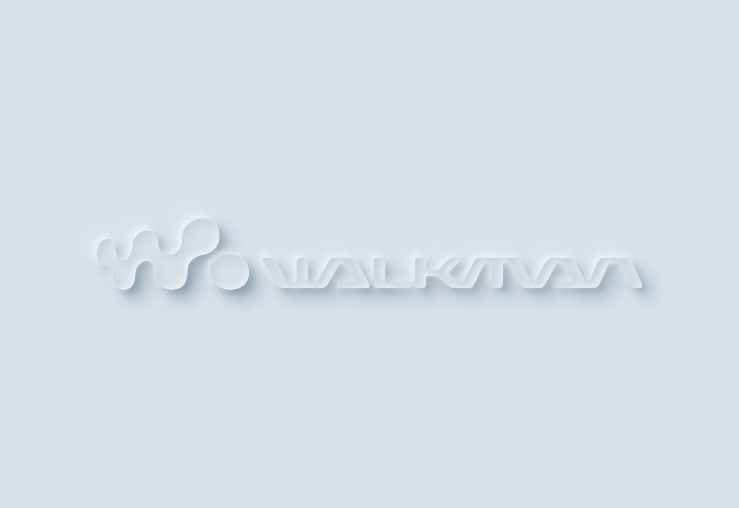 Neumorphism Logo Mockup walkman