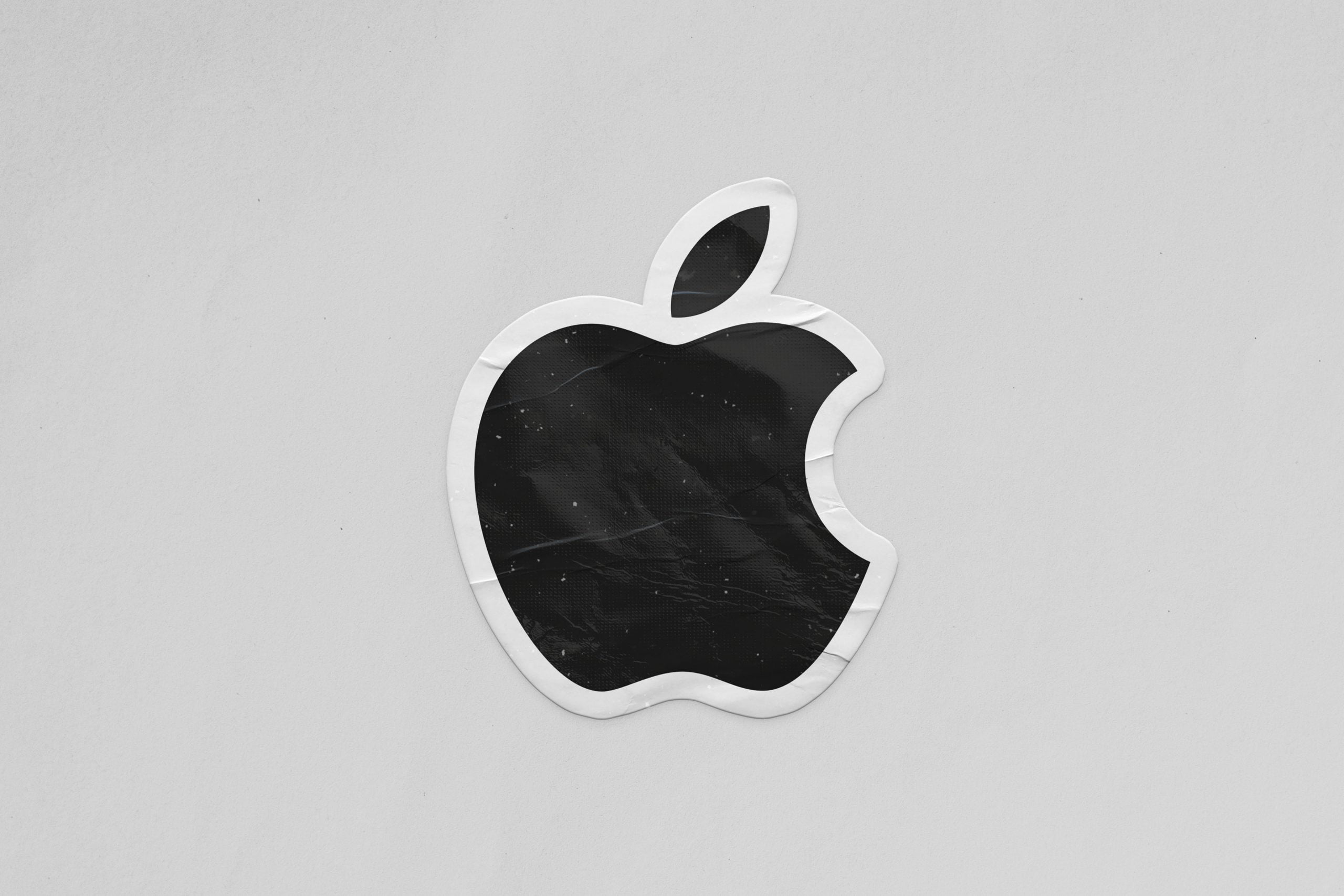 Sticker Logo Mockup Apple