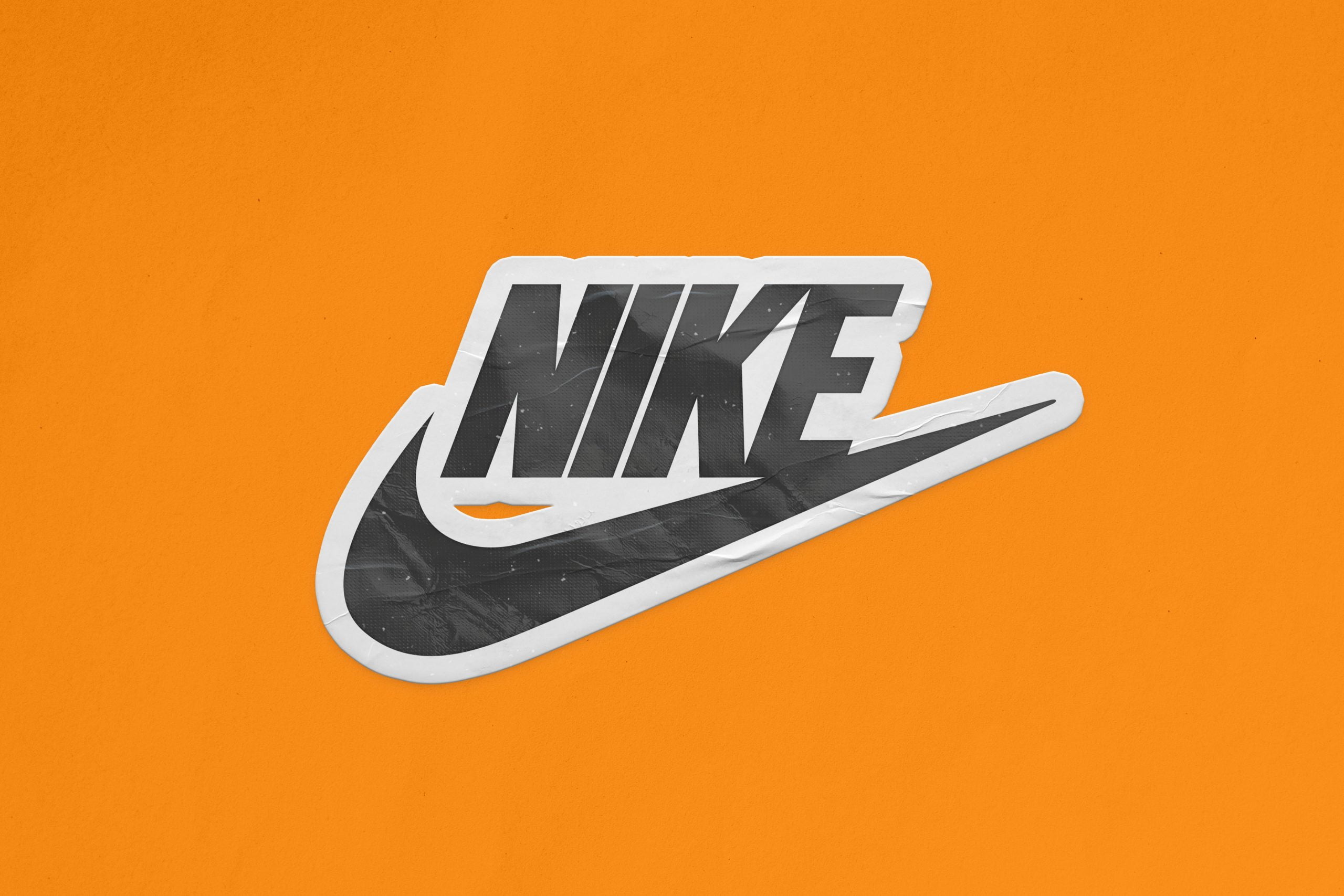 Sticker Logo Mockup Nike