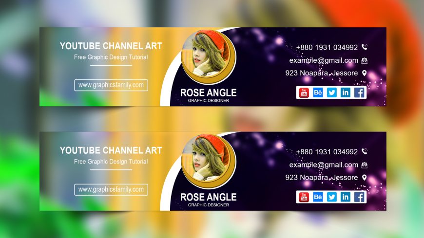 Game  Channel Art Template - Download in PSD