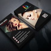 Beauty and Fashion Vertical Business Card Design