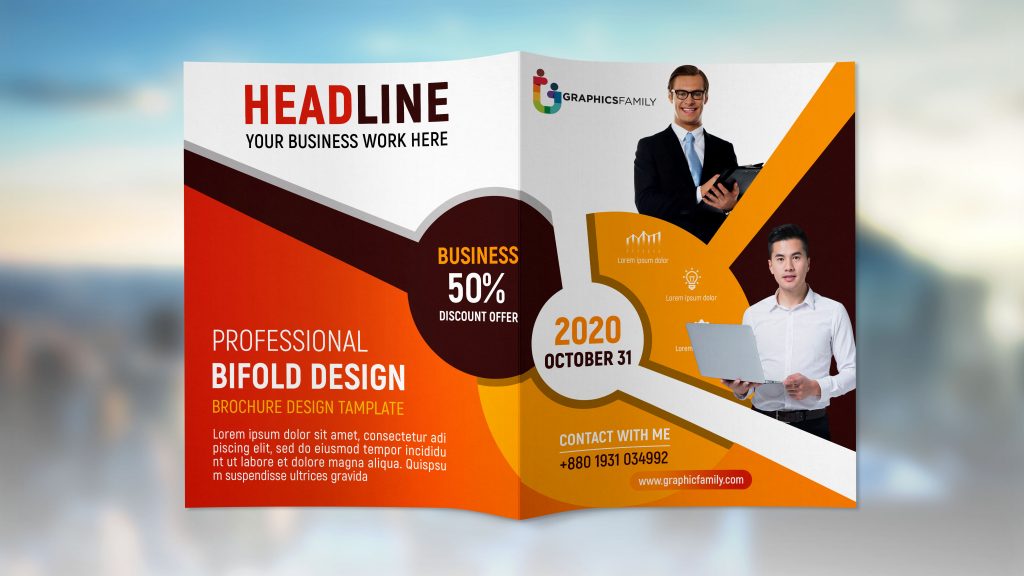 Free Professional Brochure Design in Photoshop – GraphicsFamily