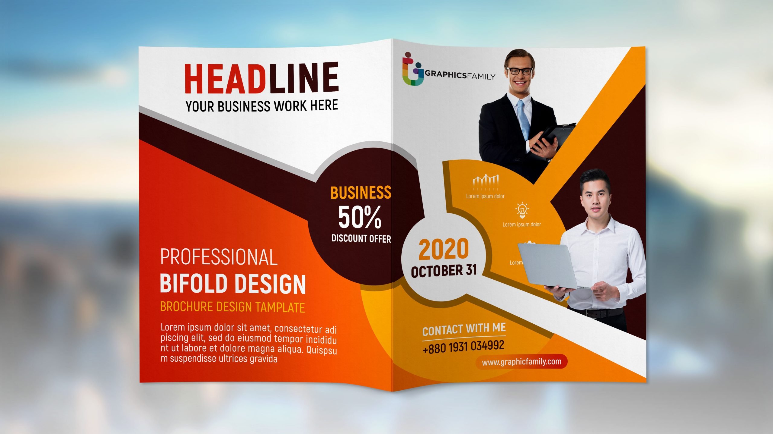 brochure design photoshop free download