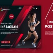 Fitness Personal Trainer Instagram Post Design PSD