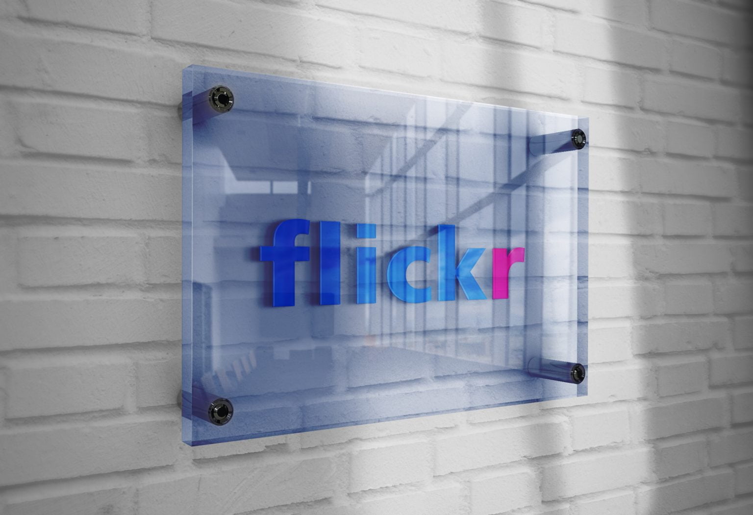 Download Logo Mockup 3D Glass Plate - GraphicsFamily