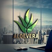 Aloevera Logo Design Free PSD