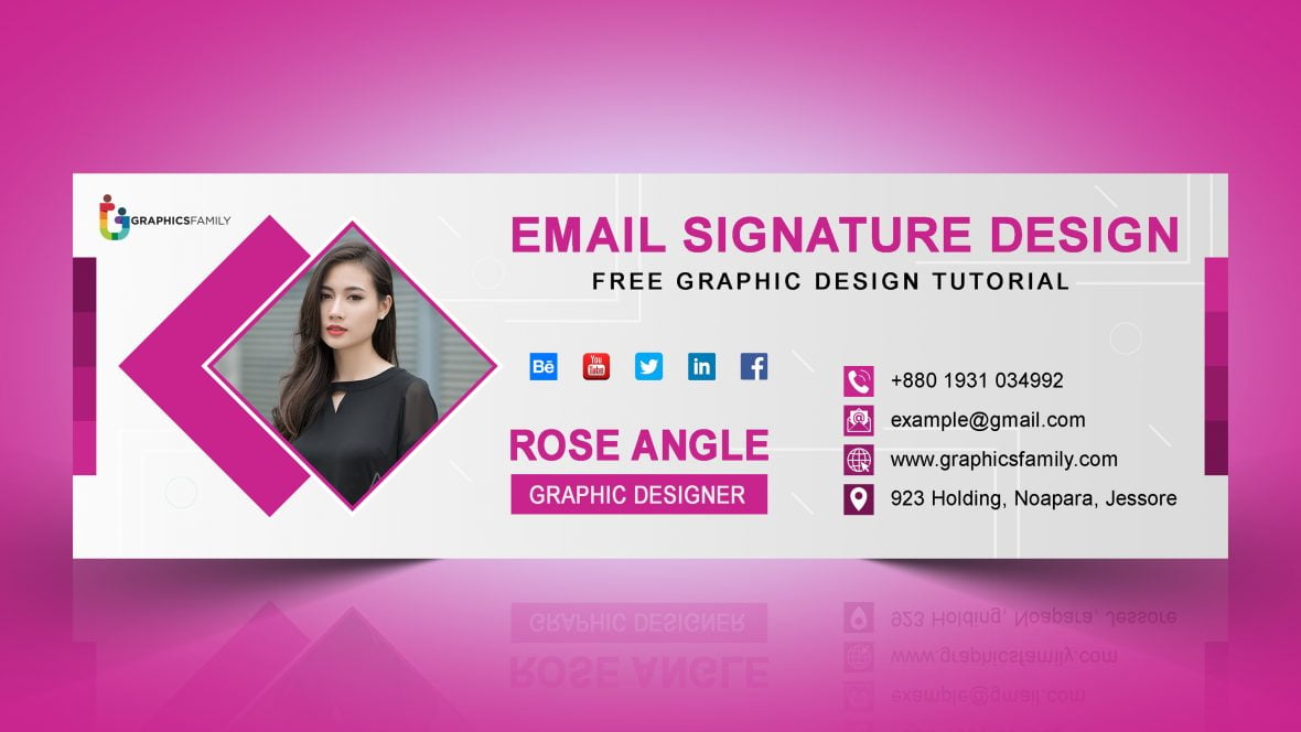 Free Creative Email Signature Template in Photoshop