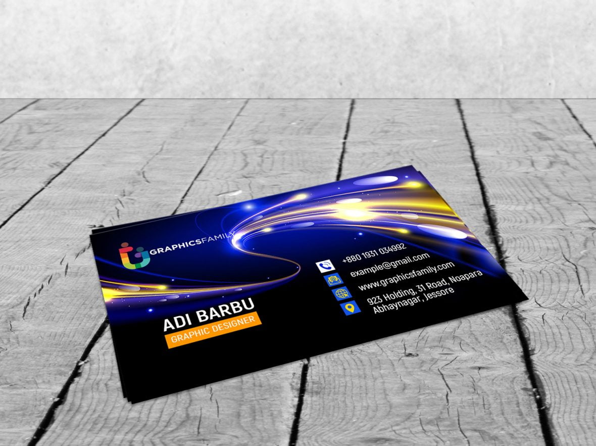 Futuristic Business Card Design – GraphicsFamily