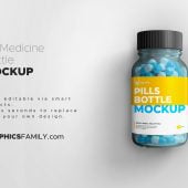 Pill Medicine Bottle Mockup