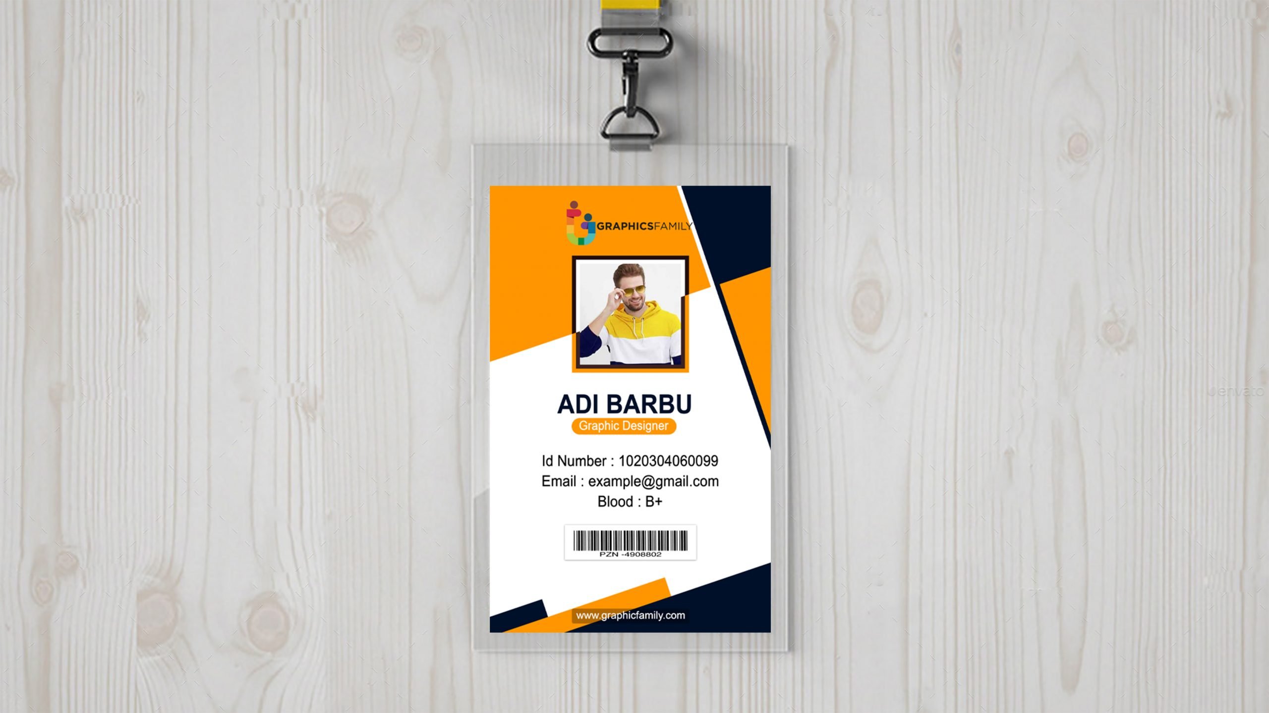 Best Employee Id Card Design Free PSD