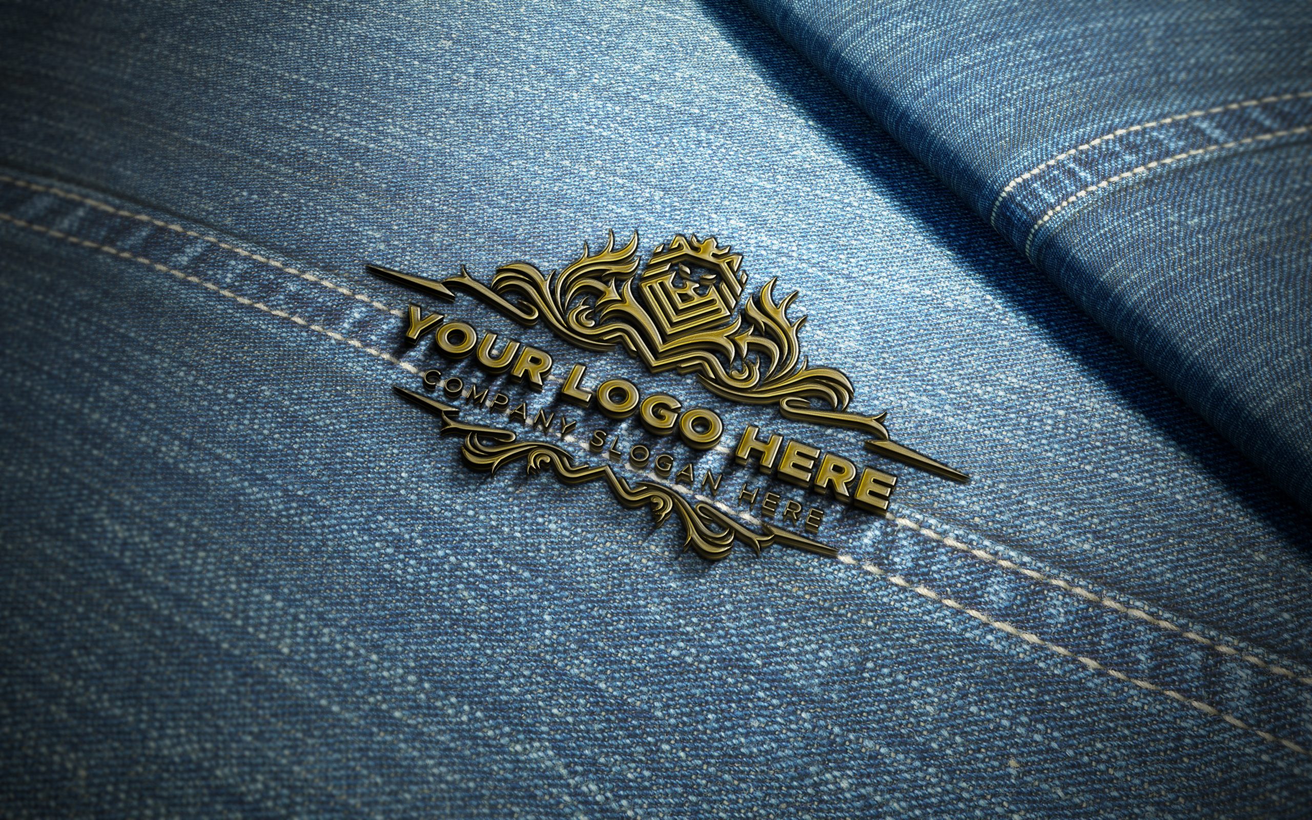  Free-Logo-Badge-Metal-Badge-on-Jeans-Logo-Mockup