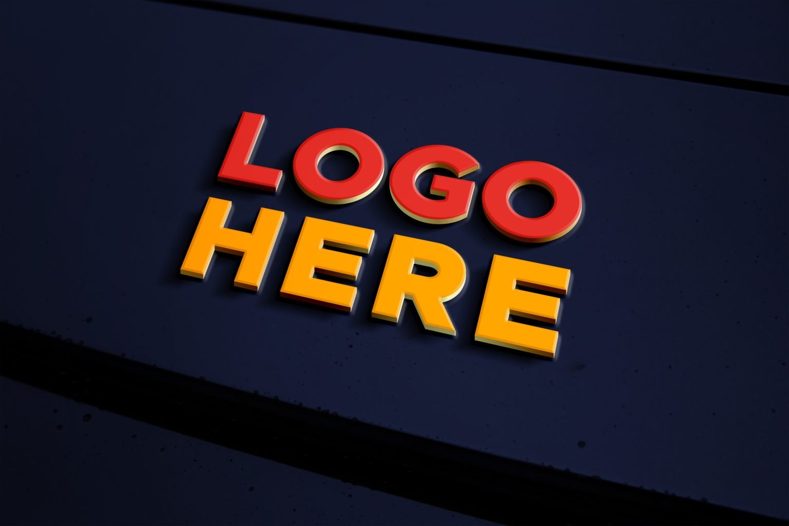 Download Metal Logo Effect Mockup - GraphicsFamily
