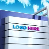 Modern Building Architecture Logo Mockup