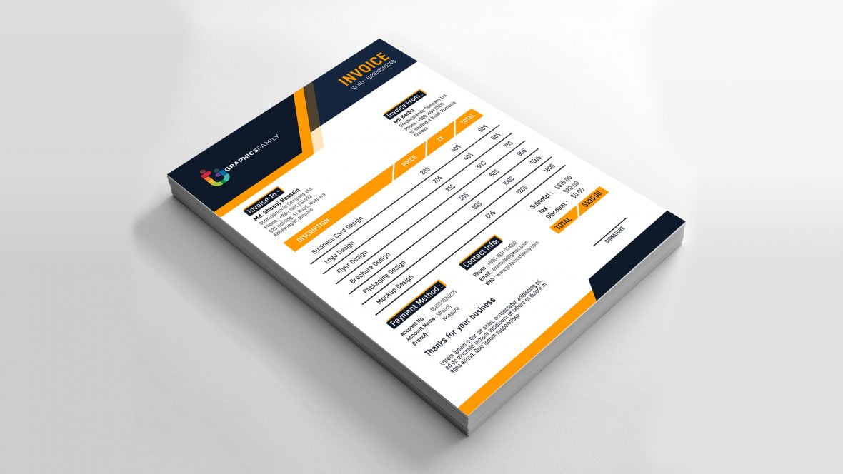 Free Professional Invoice Design