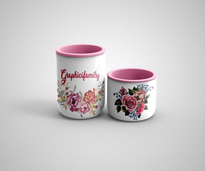 Free Sugar Cup Mockup by GraphicsFamily