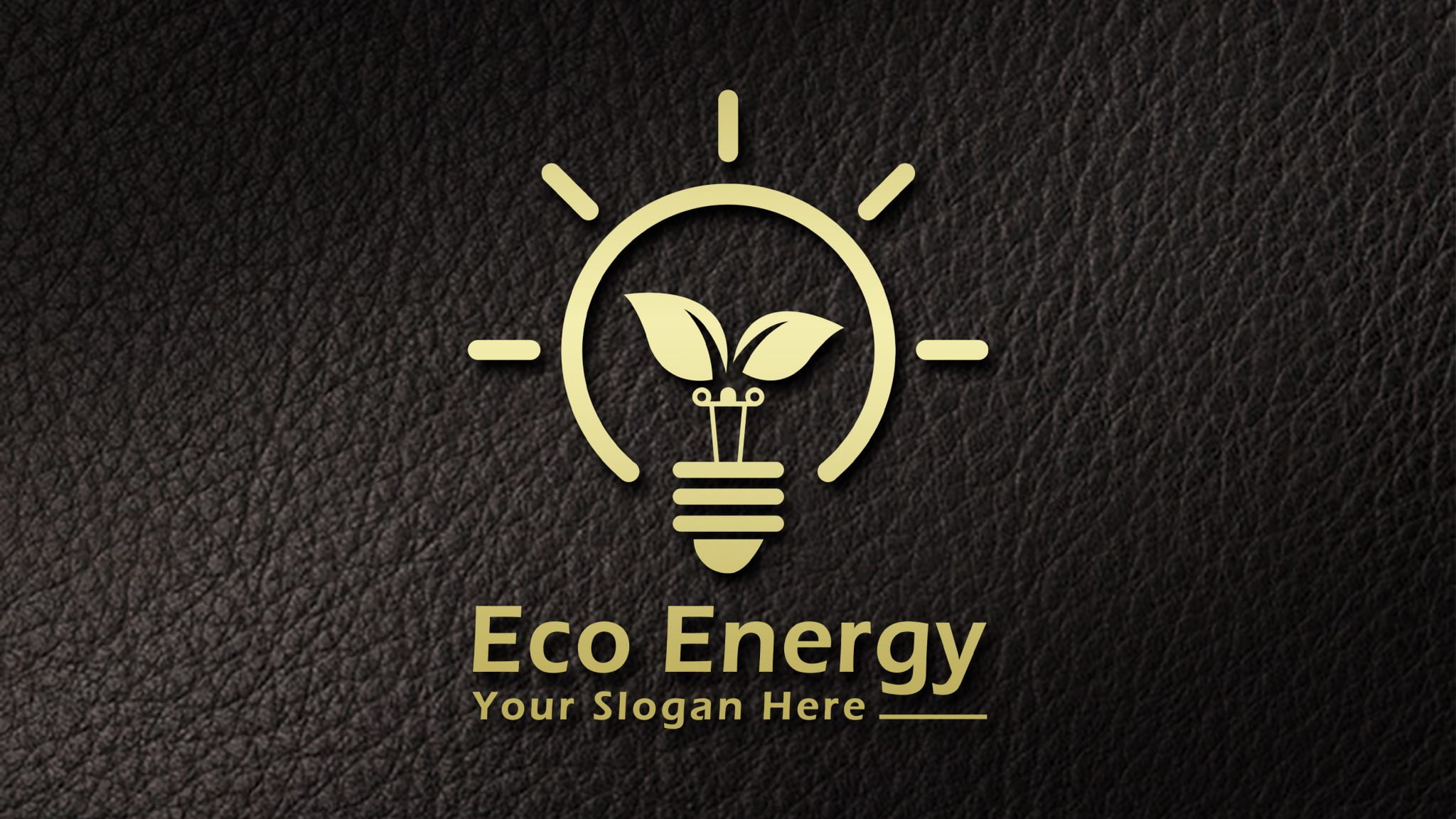 Eco Energy Light Bulb with Leaves Logo Design – GraphicsFamily