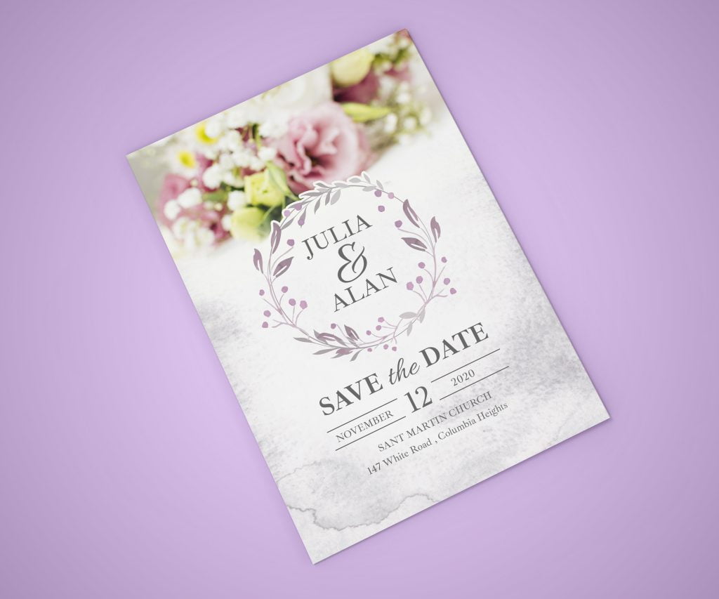 Wedding Invitation Mockup Photoshop 2