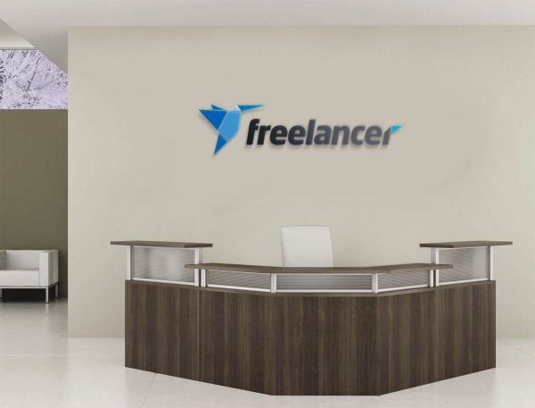 Office Front Desk Logo Mockup – GraphicsFamily