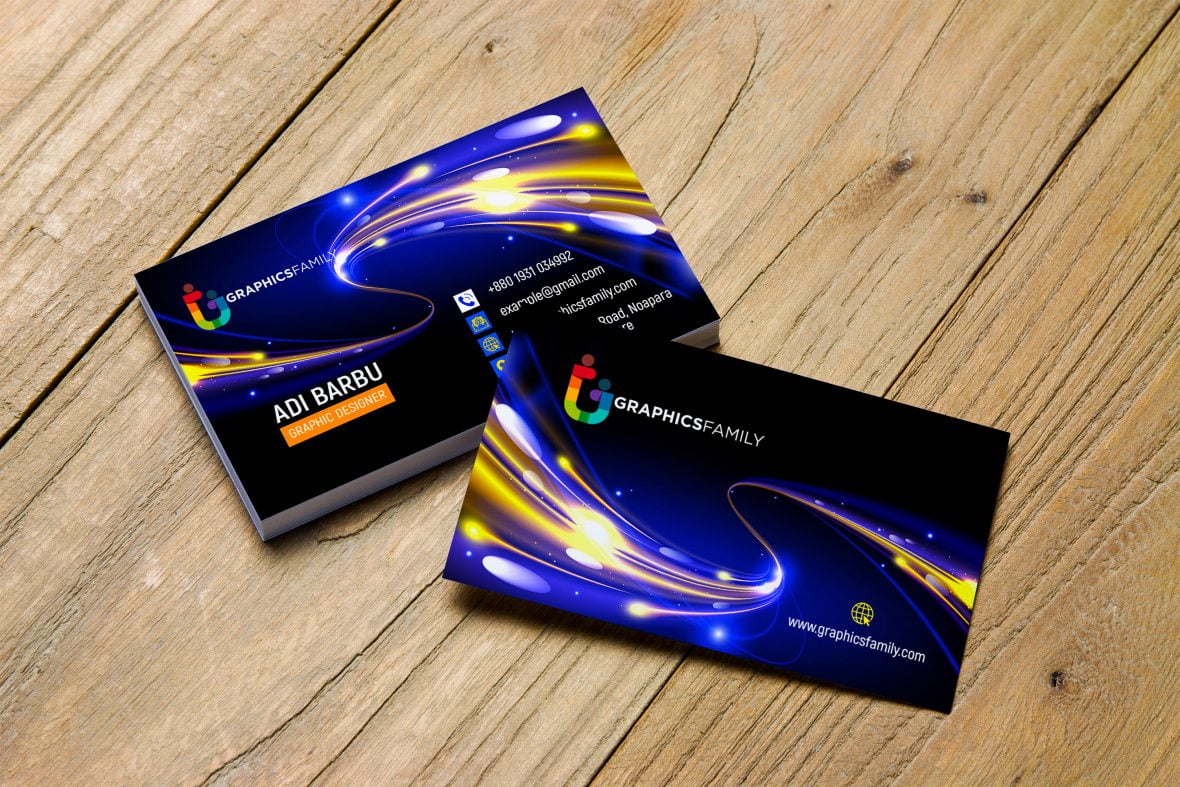 Futuristic Business Card Design – GraphicsFamily