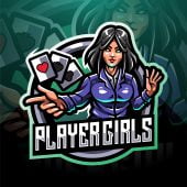 Girls Players Esports Mascot Logo