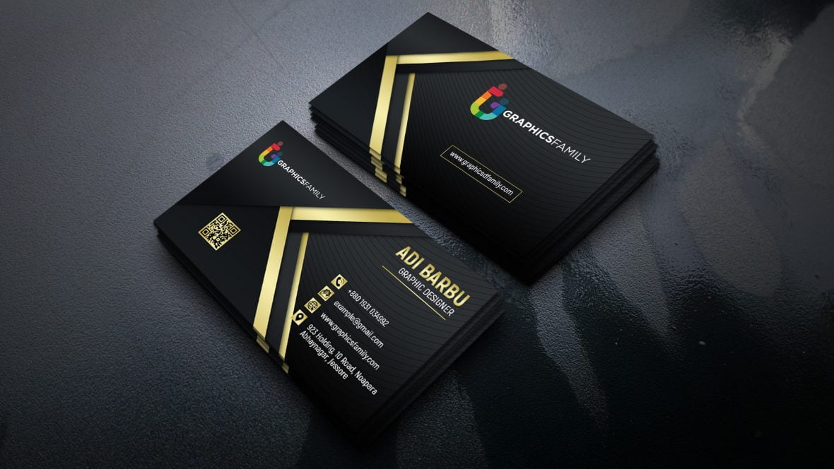 Gold Business Card – GraphicsFamily