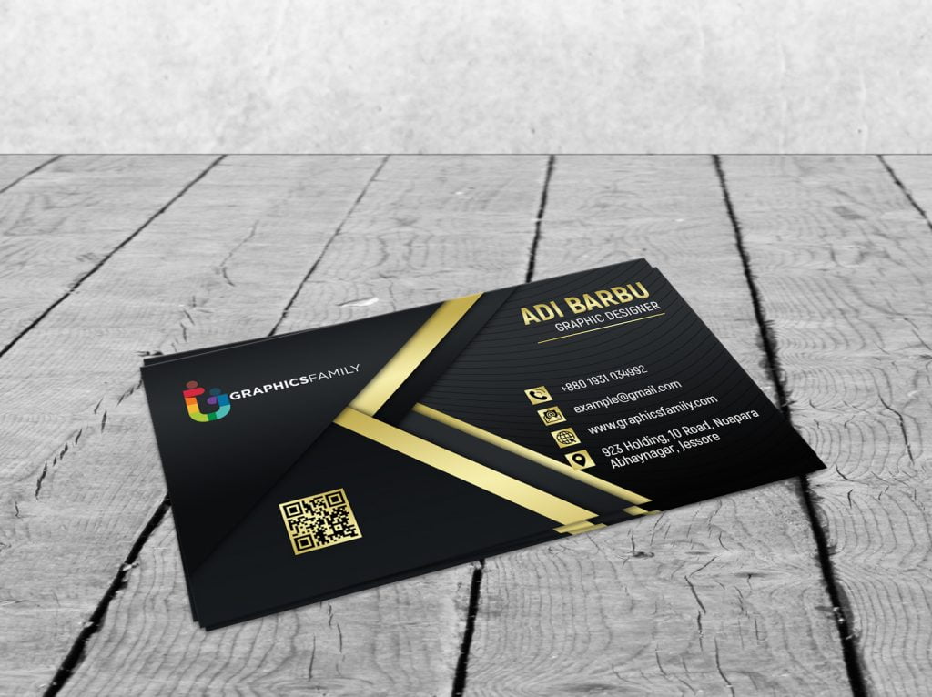 Gold Business Card GraphicsFamily