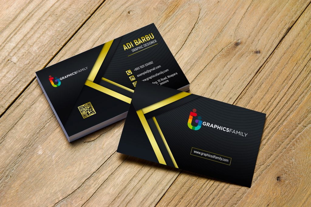 Gold Business Card – GraphicsFamily