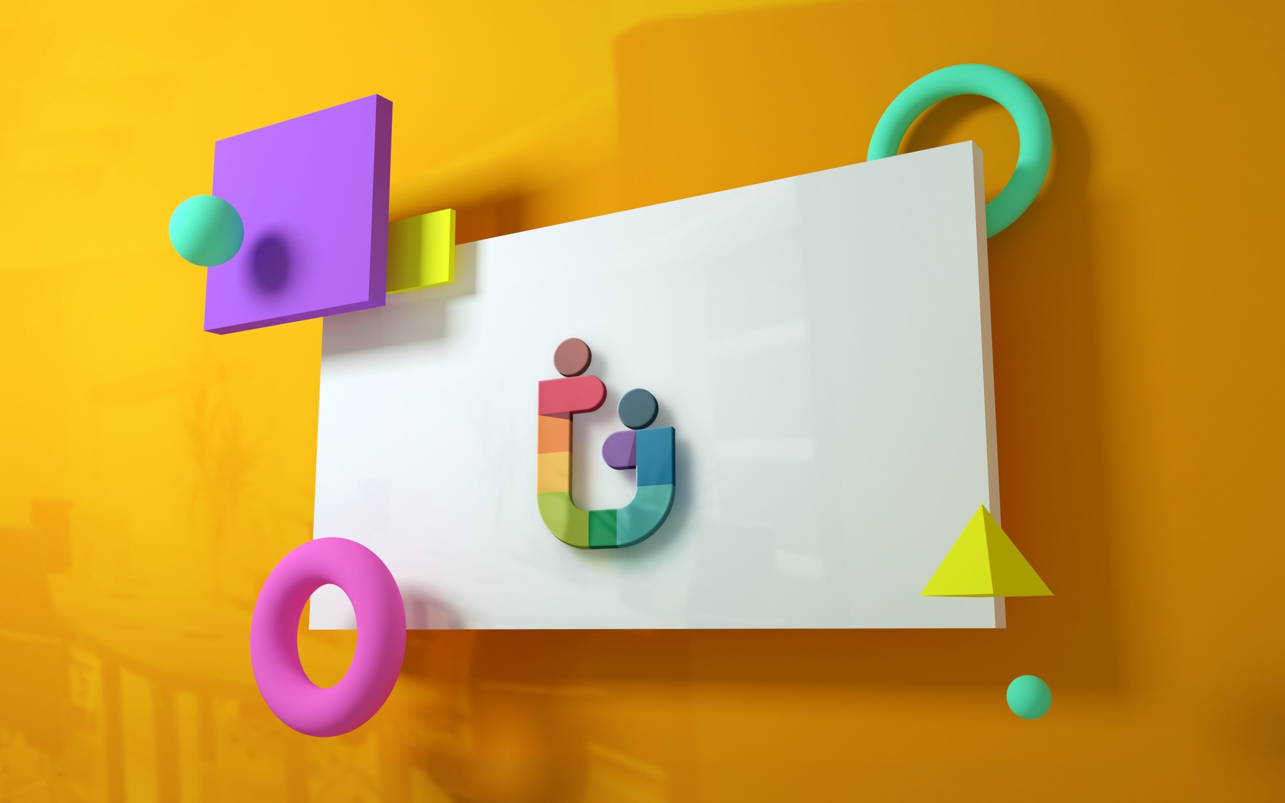 Logo Mockup - Abstract Colorful Style by GraphicsFamily