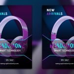 Headphones Flyer Design Template