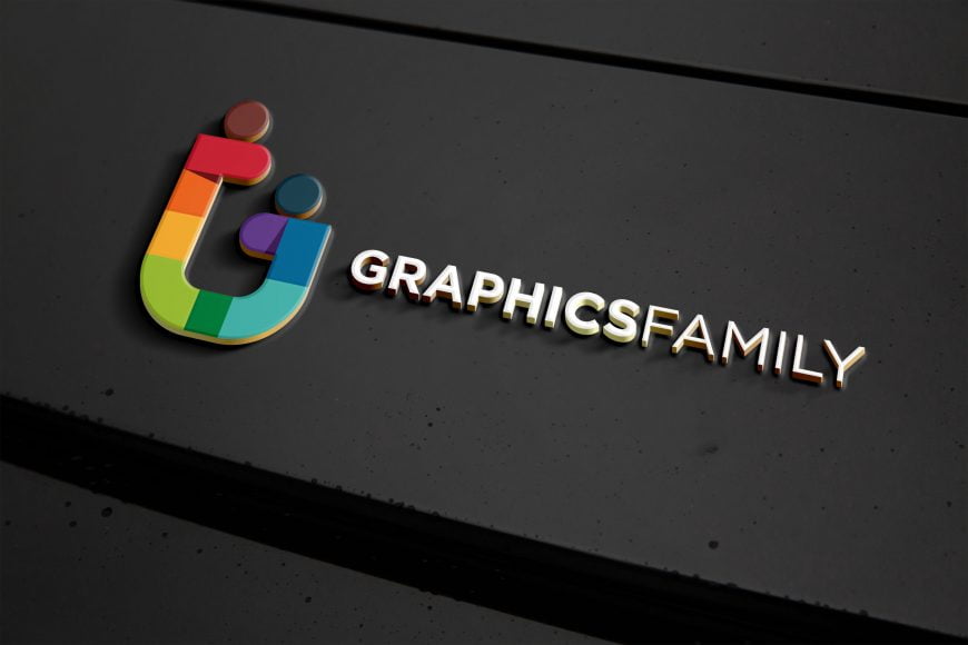 Metal Logo Effect Mockup – GraphicsFamily