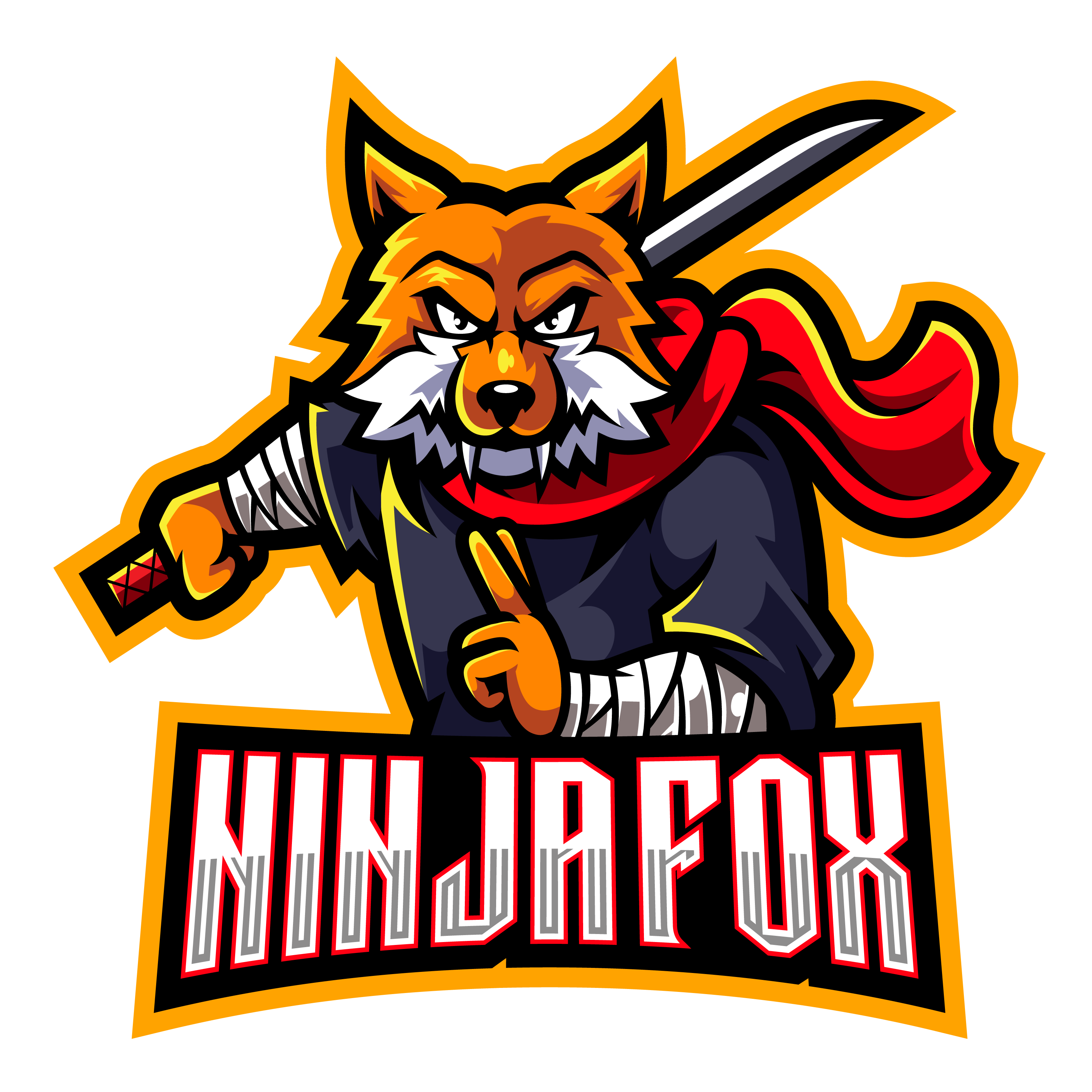  Ninja-Fox-Mascot-Logo-PNG-Transparent