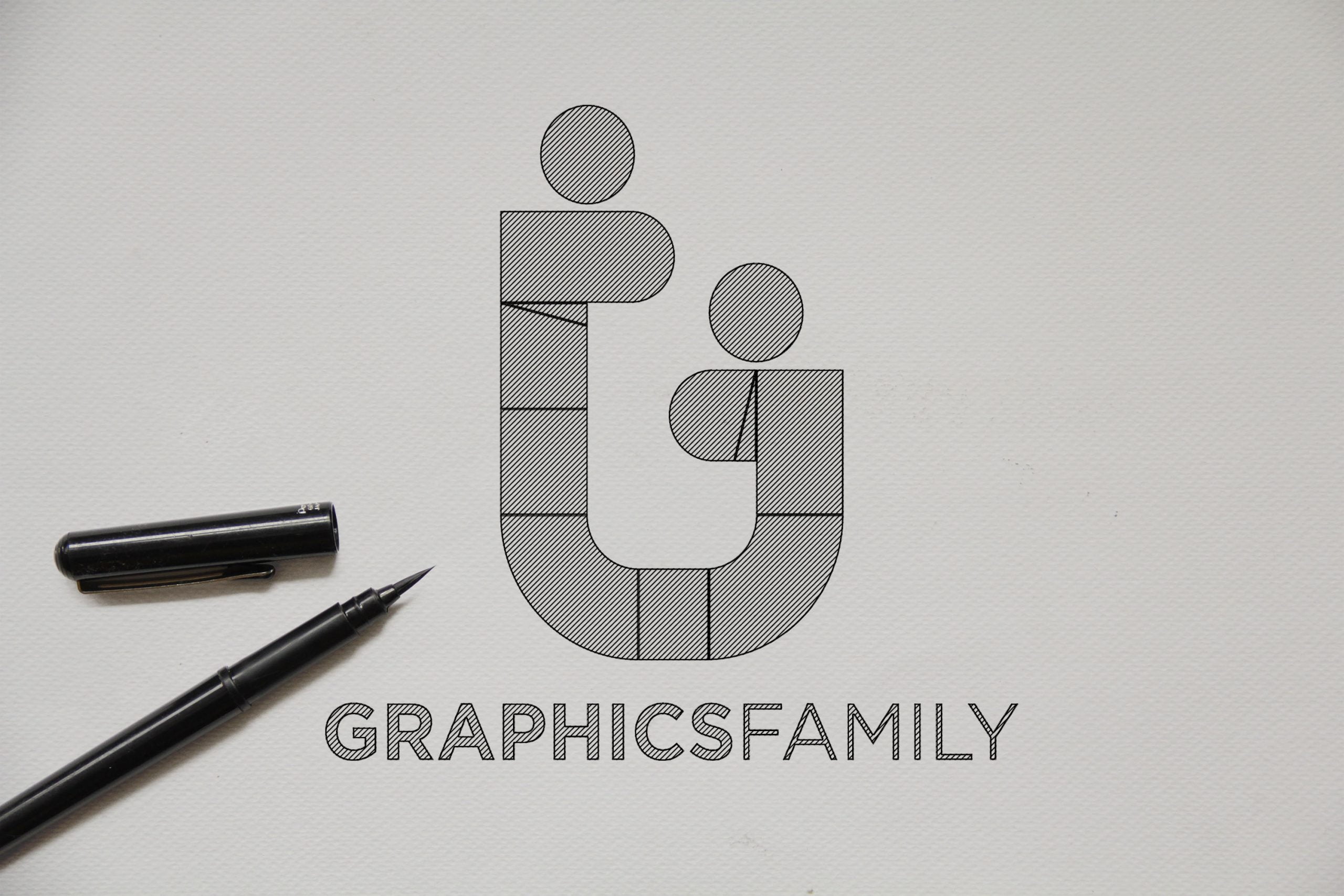 Download Outline Sketch Logo Mockup Graphicsfamily