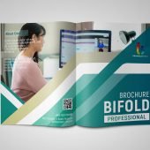 Professional Company Bi Fold Brochure Design Photoshop Template
