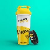 Shaker Bottle Mockup with Fit Band