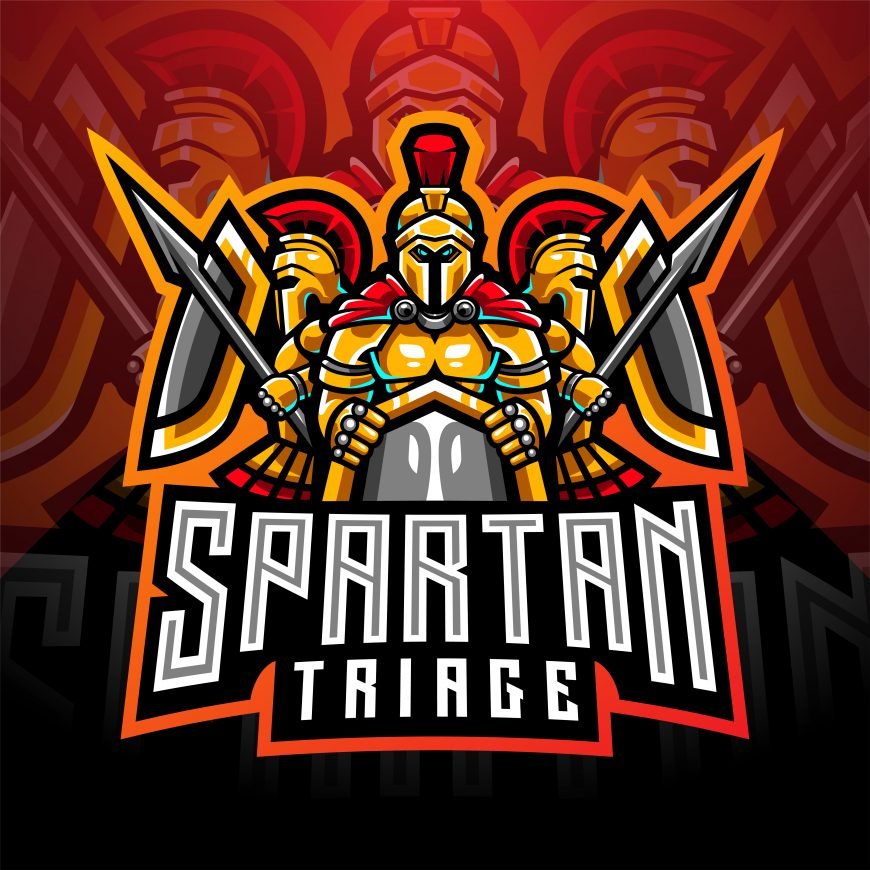 Spartan Fighter Mascot Logo.