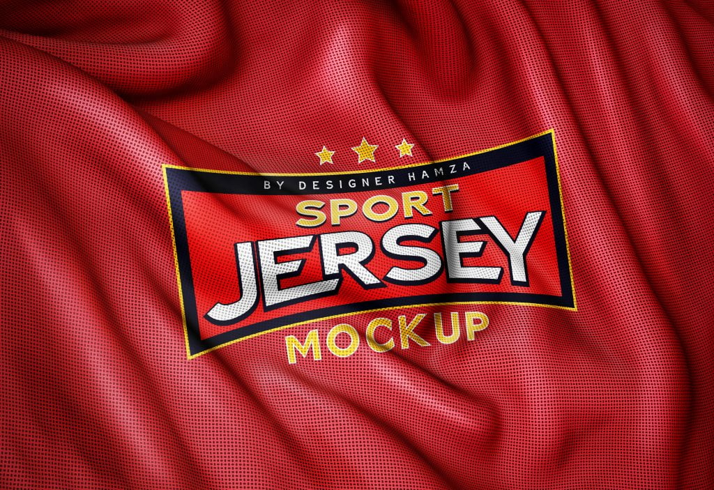 Sports Jersey Fabric Texture Photoshop Logo Mockup - GraphicsFamily