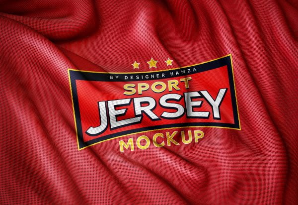 Download Sports Jersey Fabric Texture Photoshop Logo Mockup - GraphicsFamily