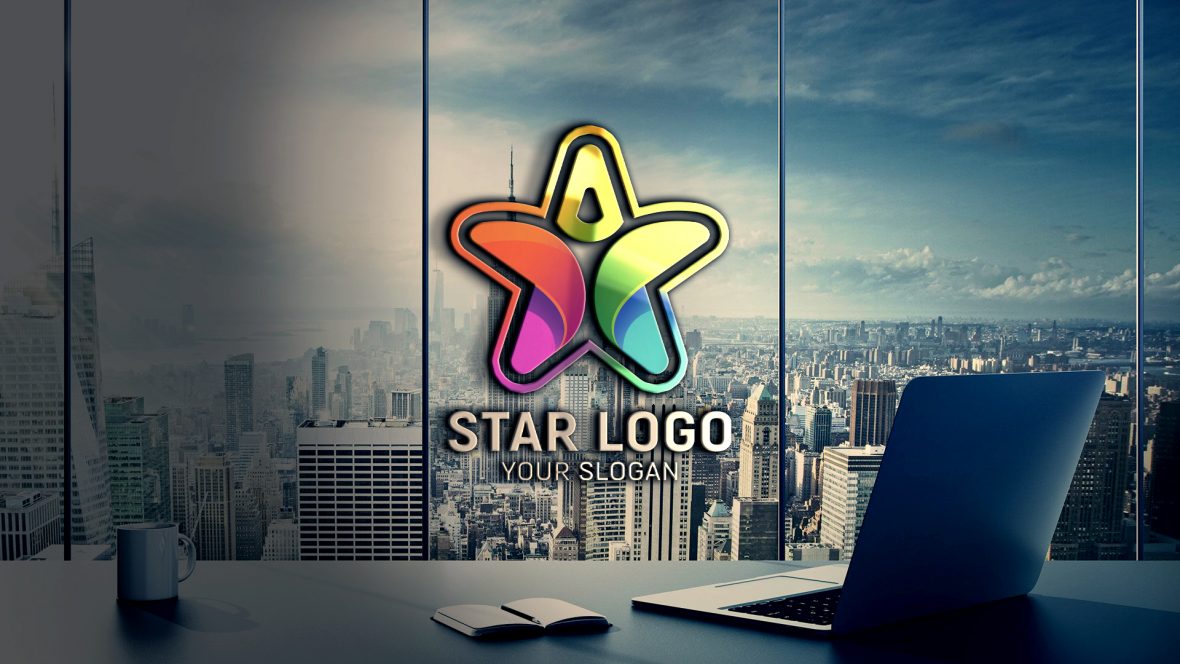 Star Person Logo Design Psd