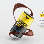 Sweaty Soda Can Photoshop Mockup