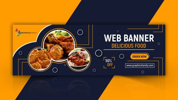 Tasty Food Web Banner Design – GraphicsFamily