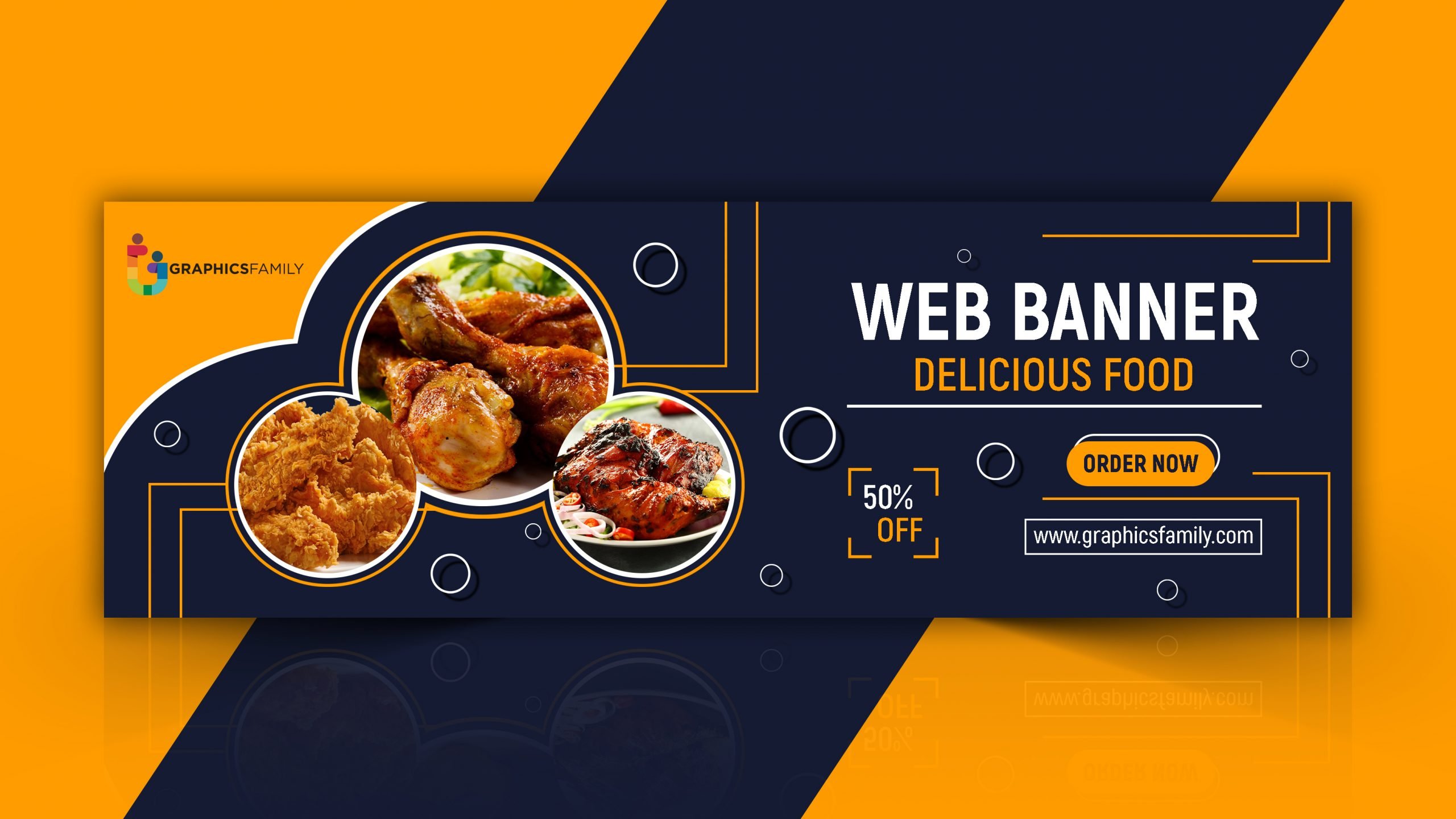 Tasty Food Web Banner Design GraphicsFamily