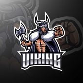 Viking Warrior Mascot Logo