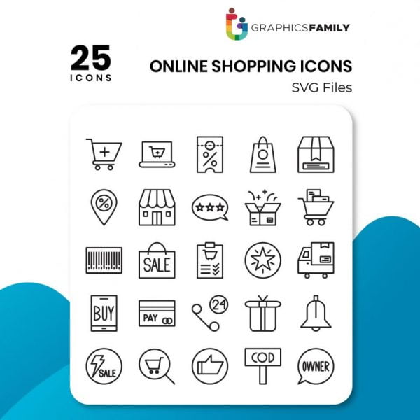 Free Online Shopping icons – GraphicsFamily