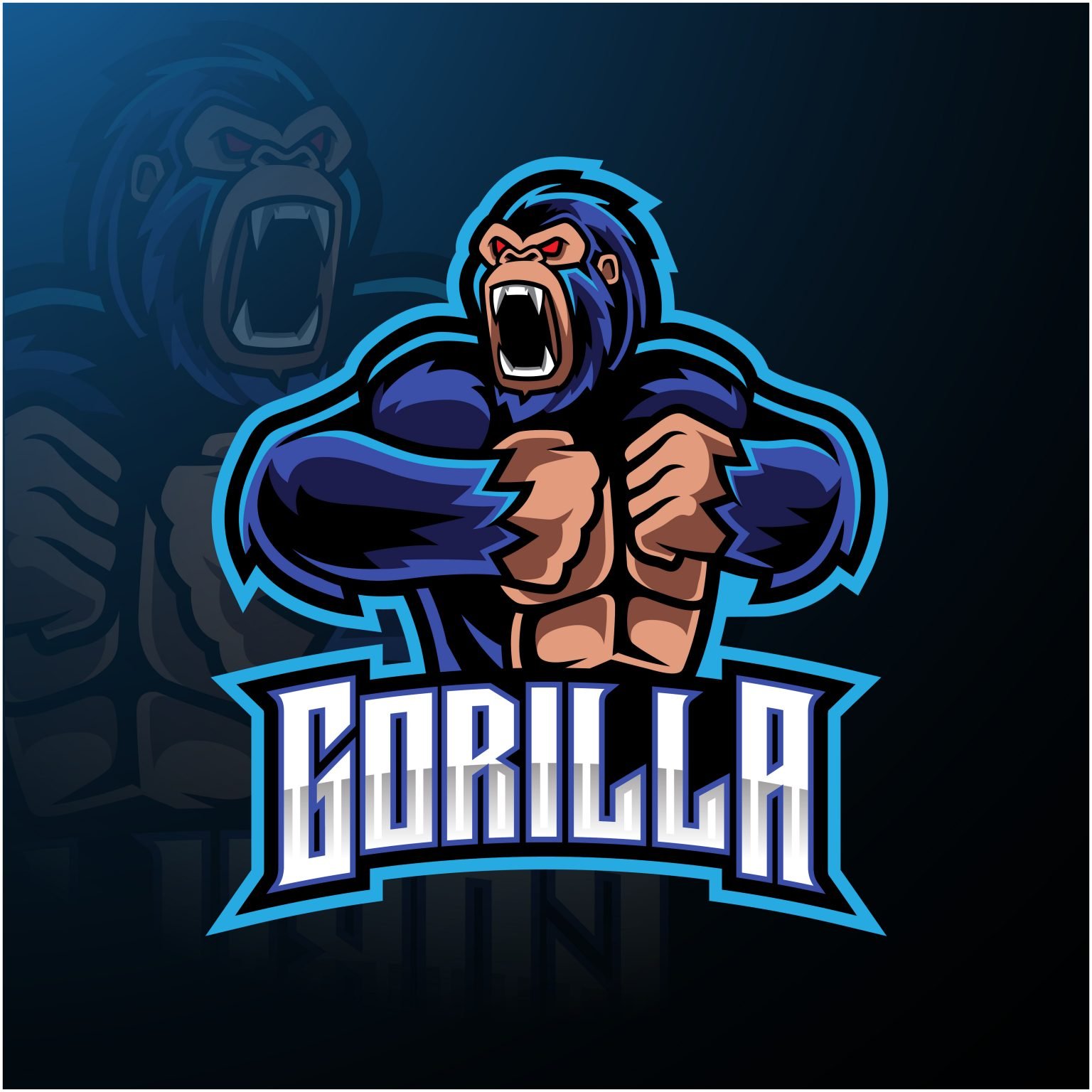 Gaming Mascot Logo Vector Design Images Angry Gorilla Mascot Sport Sexiz Pix