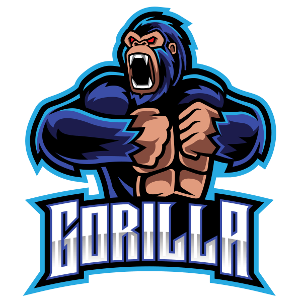Angry Gorilla Esports Mascot Logo – GraphicsFamily