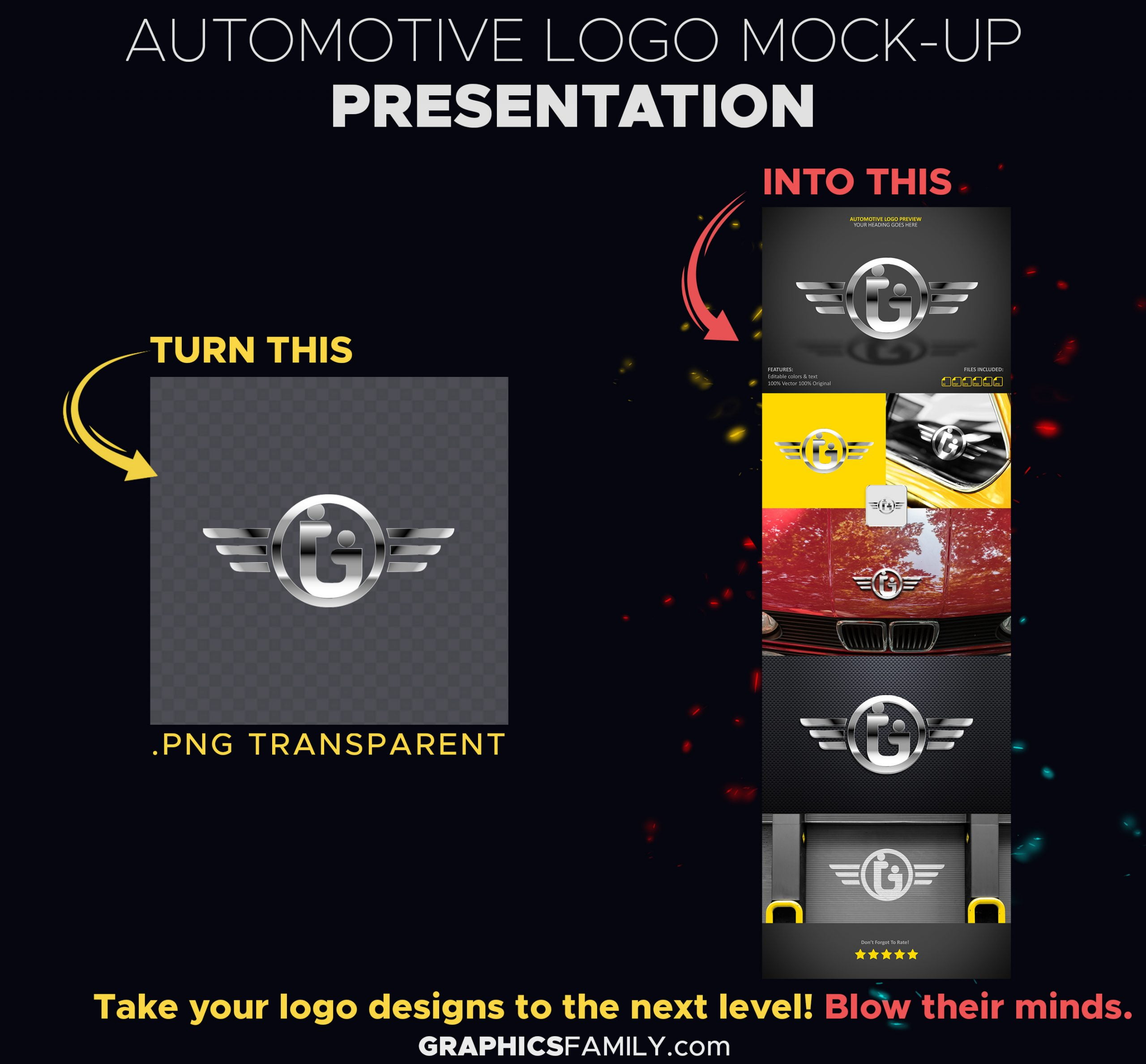 Download Automotive Logo Presentation Mockup Graphicsfamily